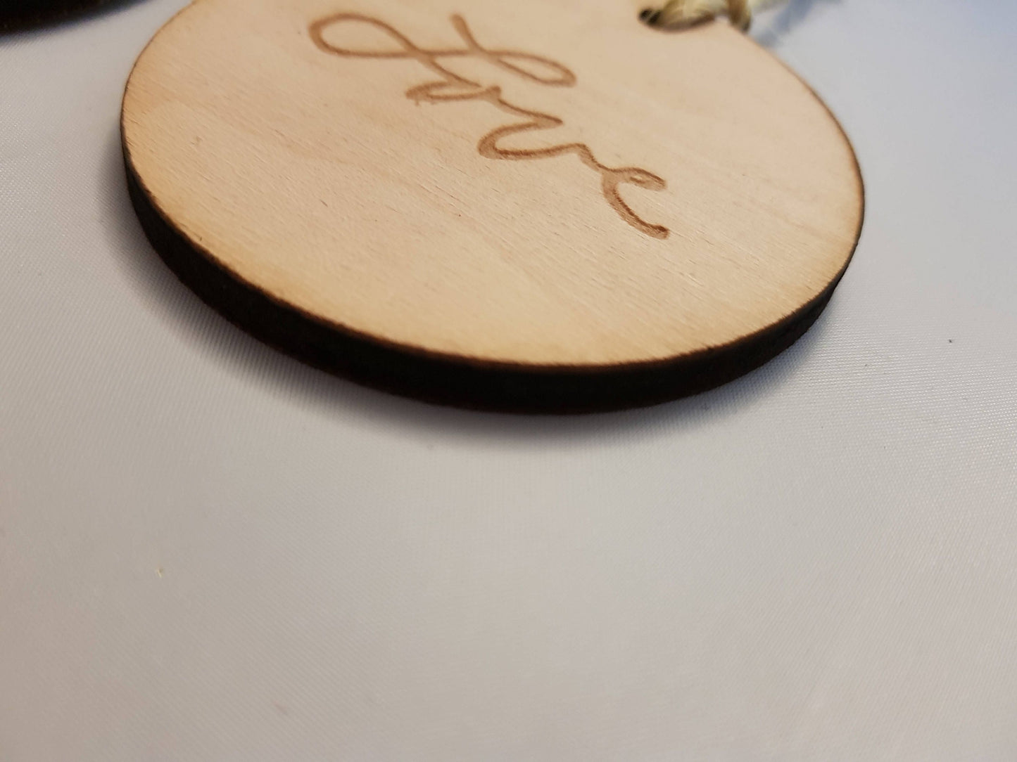 Your Hand Writing ornament, Actual Handwriting, In Memory Of, Personalized , double sided Actual Sketch, Wood wooden Engraving, unique gift