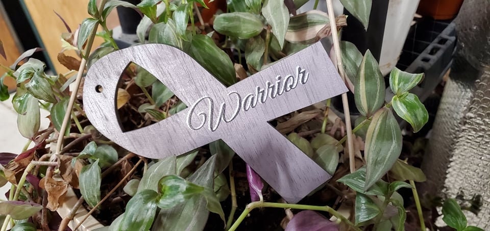 Personalized Lung Cancer Ribbon  White Cancer Ribbon – Funeral