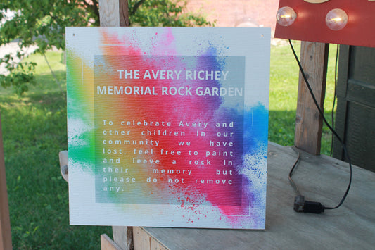 Custom Weatherproof pvc Sign Textured Personalized Square Rainbow Memorial Ready for your Business Logo Great for hanging or wall mounted