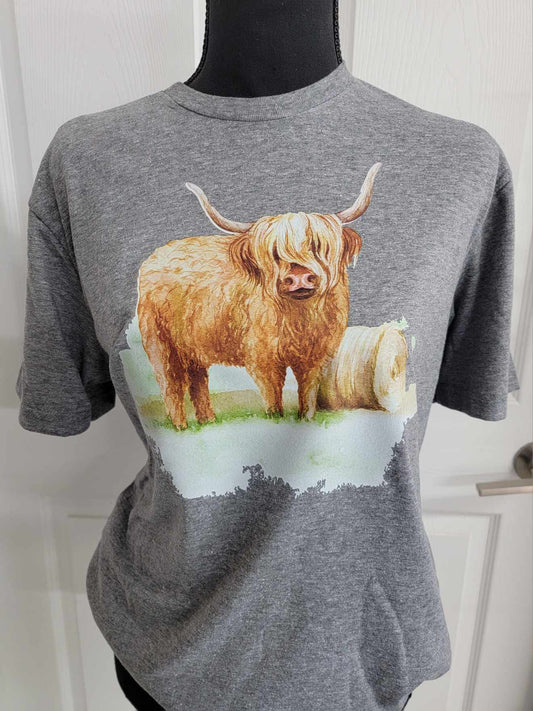 Highland Cow Hay Bale Shirt