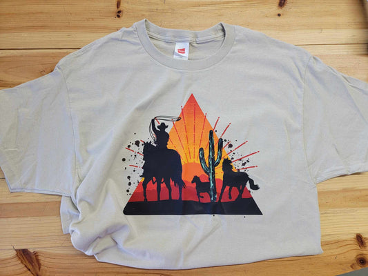 Western Sunset Cowboy Shirt