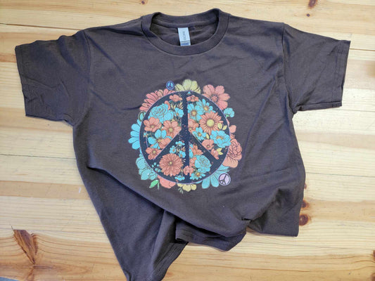 Peace Sign and Flowers Shirt