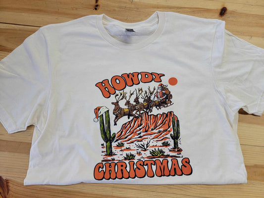 Howdy Christmas with Santa Western Shirt