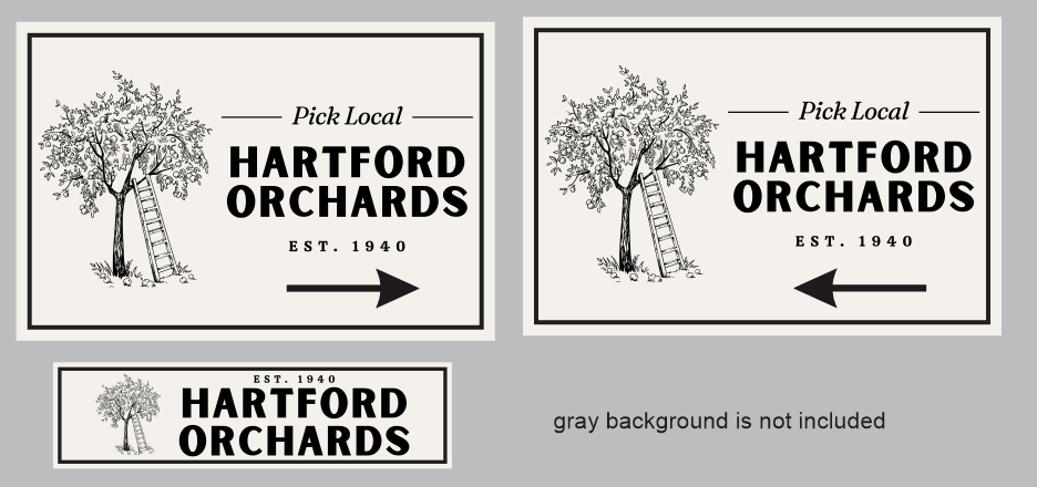 Custom PVC Signs for Hartford Orchards Jess King