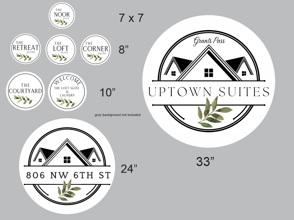 8 Custom PVC UV Printed Signs for Leslie McPherson