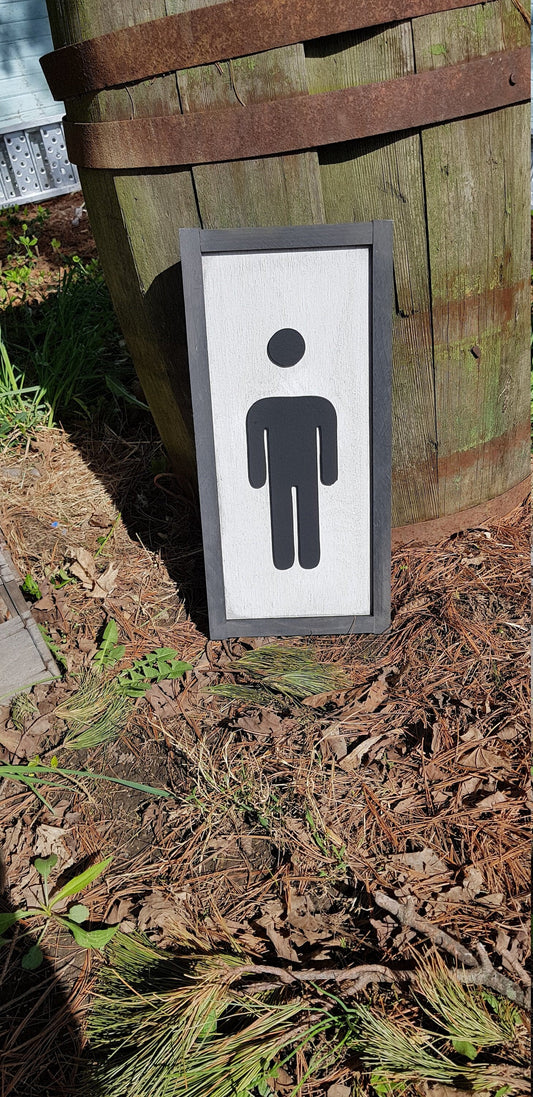 Male restroom sign