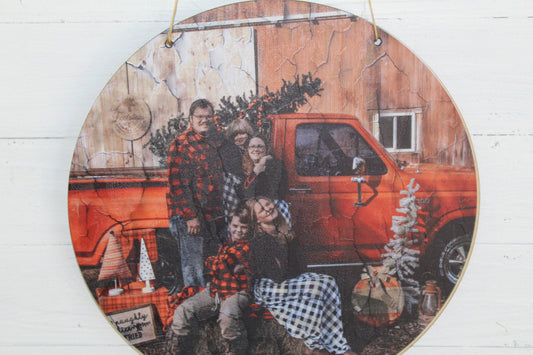 Texture Photo Printed On Wood Round Circle Custom Your Photo Large Rustic Personalized Gift Idea Wood Print Wood Photo Home Decor Textured