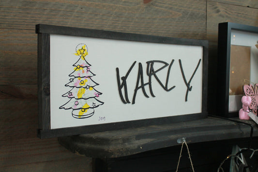 Handwriting Sign With Coloring Art Uvprinted Your Actual Hand Writing Raised Text 3D Personalized Custom Shabby Chic Gift Mom Dad Parent