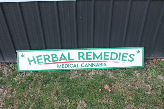 Medical Remedies Cannabis Dispensary Sign Wooden Handmade 3D Business Commerical Signage Herbal Layered Sign Single or Double sided