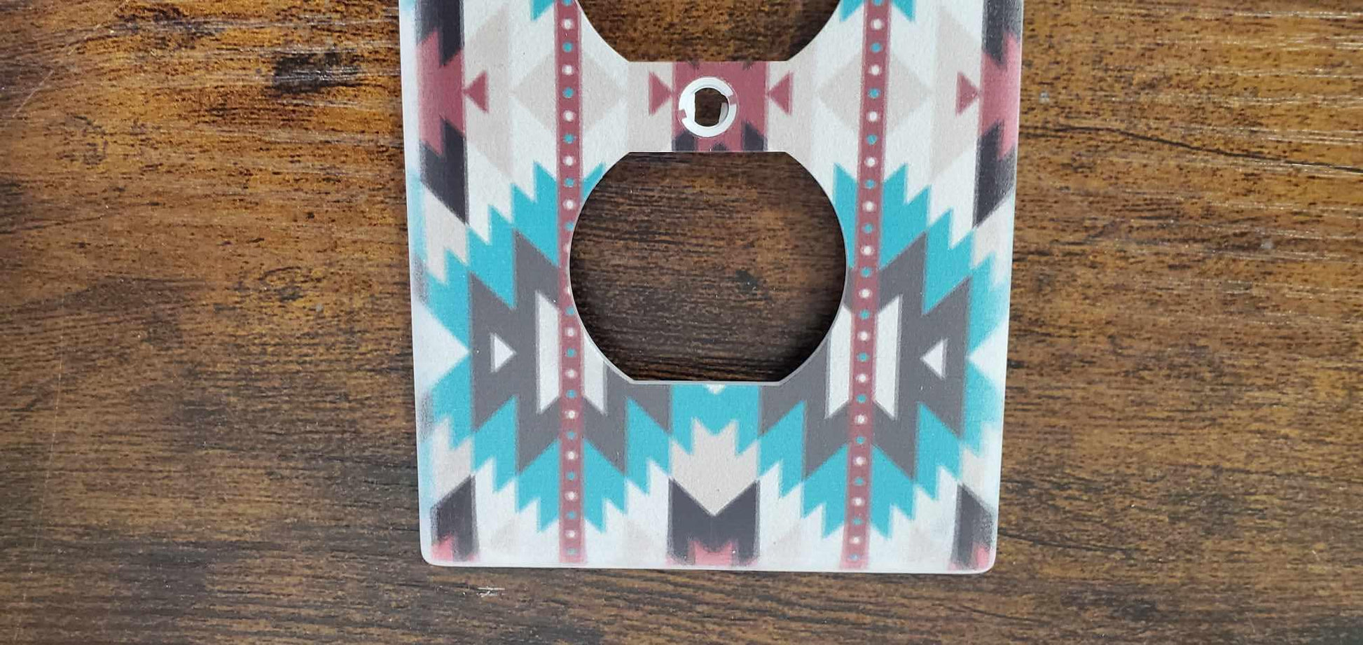 Western Pattern Aztec Geometric Printed in Color Light Switch Cover Plate Durable Baby Room Kids Room Decorative Decor