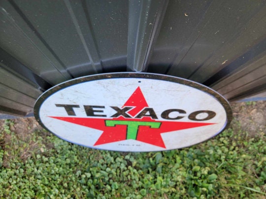 Texaco Gasoline Oil Gas Station Reproduction Garage Sign For Him Giftable Aluminum Sign Printed Memorabilia Classic Petrolina Petroleum