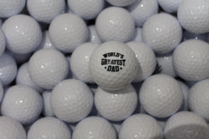 Worlds Greatest Dad Fathers Day Gift Set Wholesale bulk Custom Golf Balls Golfer Sport Printed Set Bulk Club Clubhouse