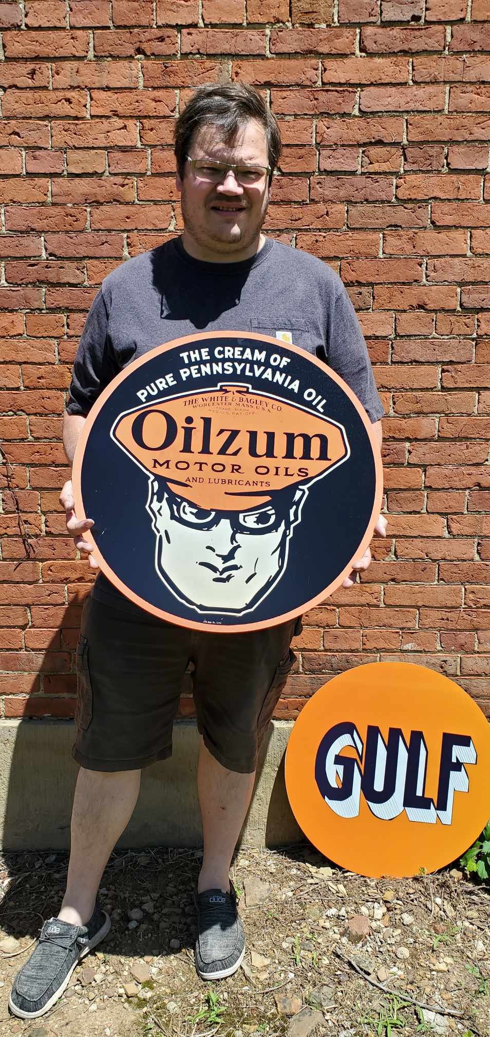 Oilzum oil Gas Station Metal sign Recreated Reproduction Man Cave Garage For Him Giftable Aluminum Memorabilia Classic Petrolina Petroleum