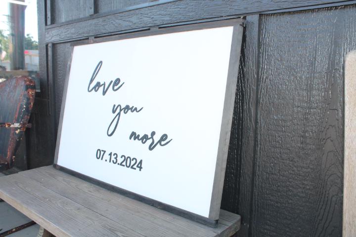 Custom Personalized Wedding Special Day I love you more Raised Sign Gift Shower gift Wall Art Bedroom Living room Decor