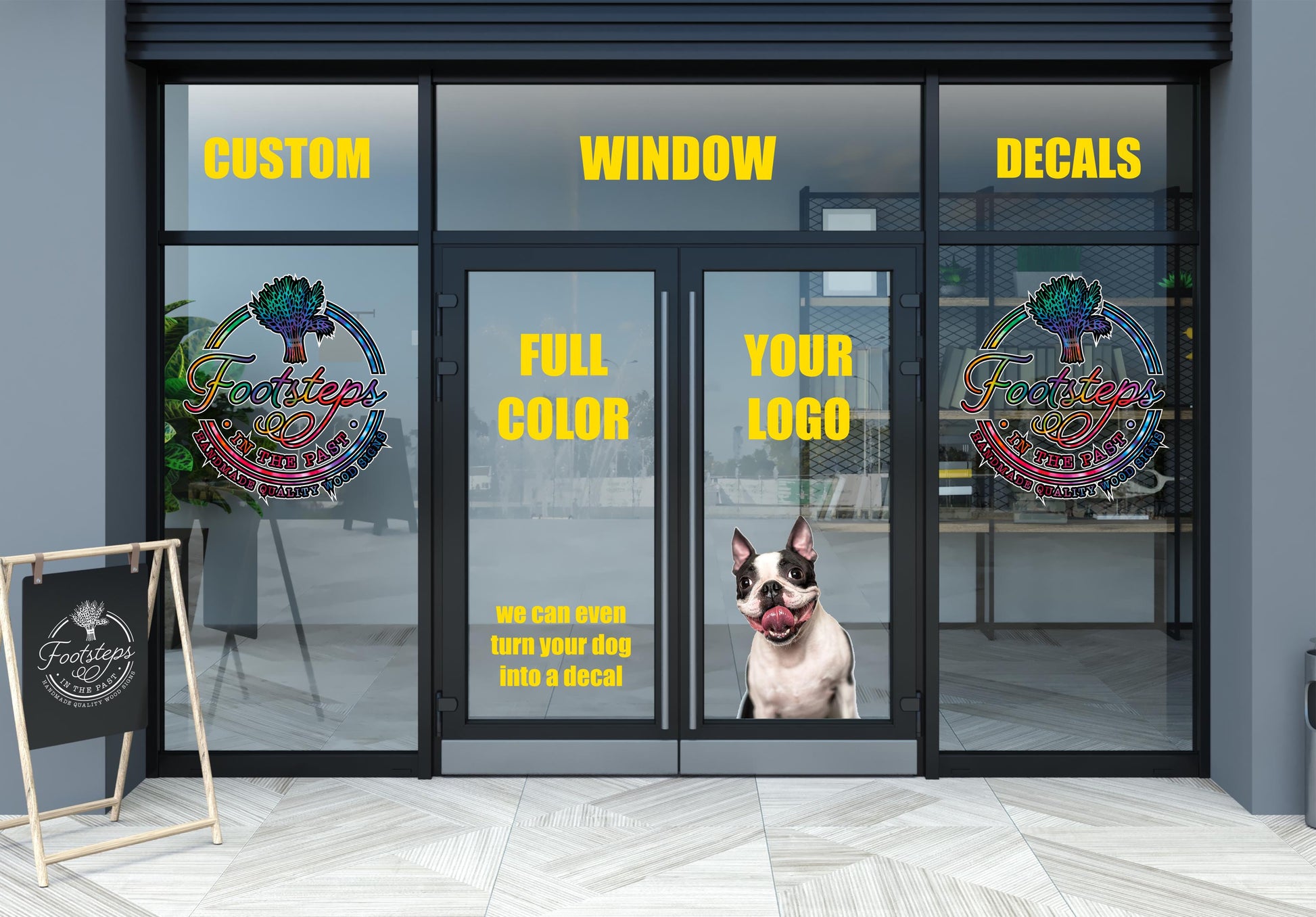 Custom Window Decal for Retail Store Front Door Business Logo