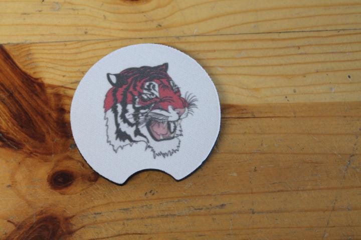 Circleville Tigers Local School Logo Gift Set Wholesale bulk Car Coaster Sport Printed Set Bulk Club Clubhouse