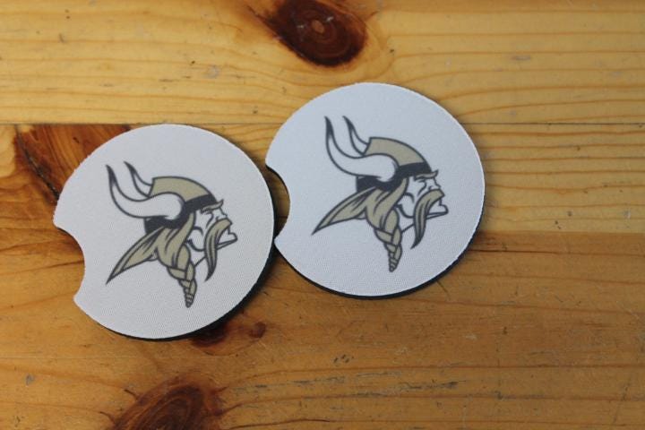 Teays Valley Vikings Local School Logo Gift Set Wholesale bulk Car Coaster Sport Printed Set Bulk Club Clubhouse