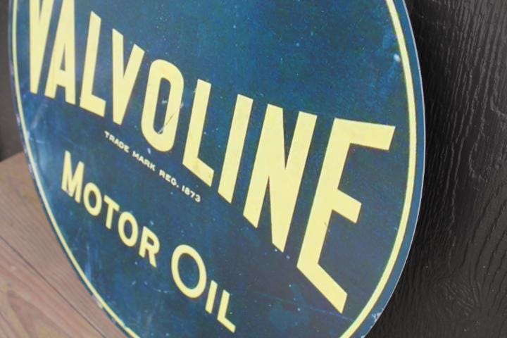 Valvoline Remake Reproduction Gas Metal Sign Printed Garage Outdoor Gift for Men Collector Motor Oil Car