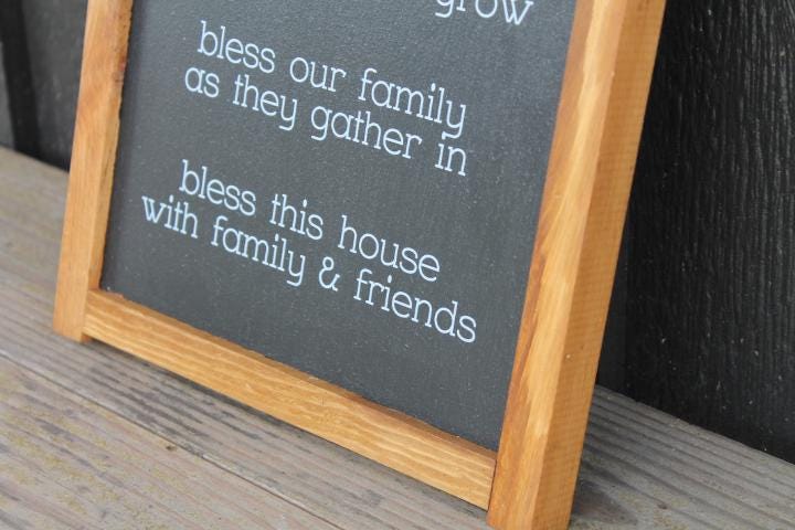 This House Friends Love Raised layered sign with printing Blessed Happy Home Decor Family Love Handmade Home Decor Rustic Giftable