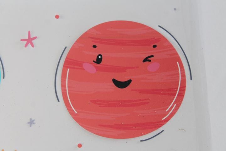 Solar System Planets Theme Decals Waterproof Sheet Full Color Sticker Kids Bright Fun Window Deal Wall Sticker Thermos Kawaii Faces