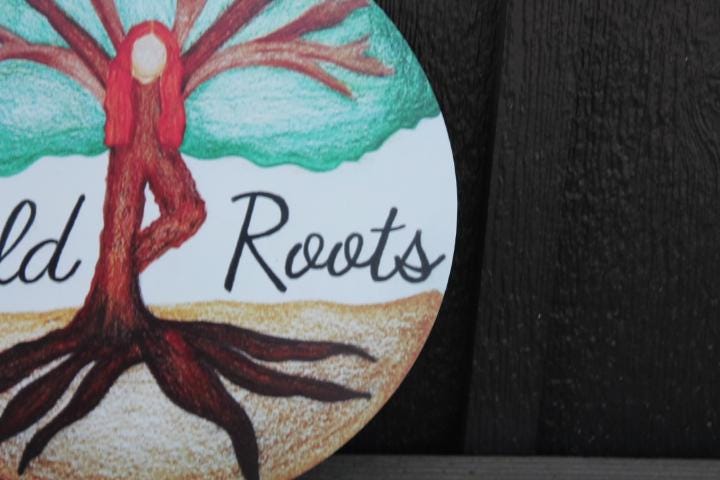 Vendor Booth Tree Printed Logo Sign Lightweight affordable Small Business Wooden Hanging Door Sign Color Vibrant Roots Wild