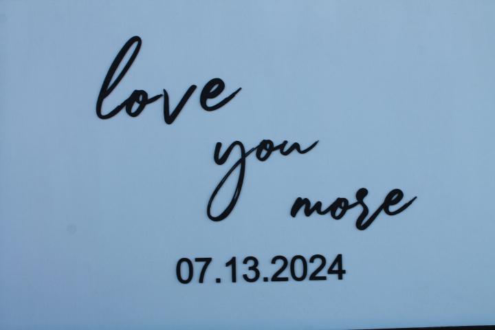 Custom Personalized Wedding Special Day I love you more Raised Sign Gift Shower gift Wall Art Bedroom Living room Decor