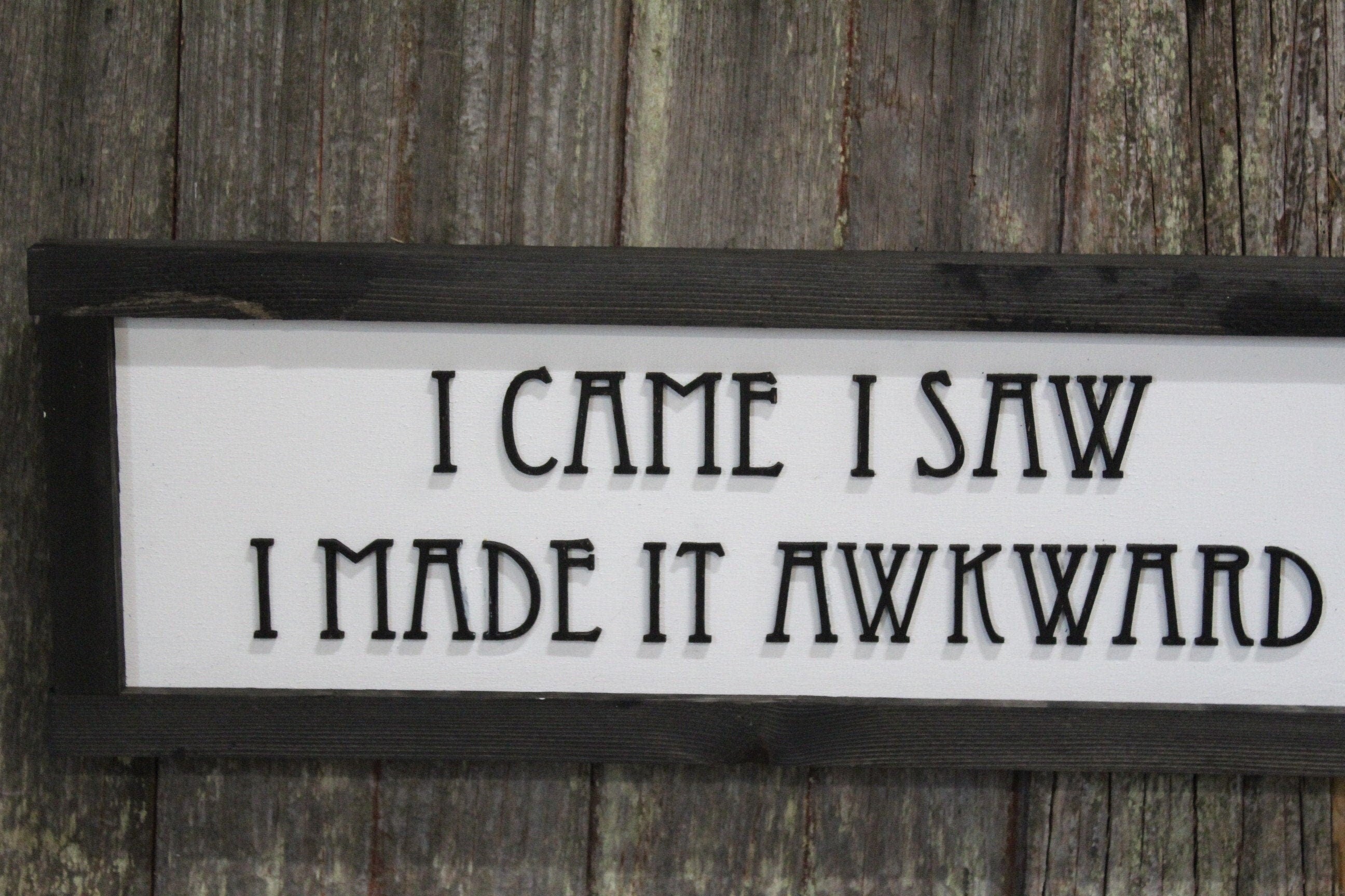 Socially Awkward Sign Bathroom Sign Introvert Silly I Came I Saw I Mad ...