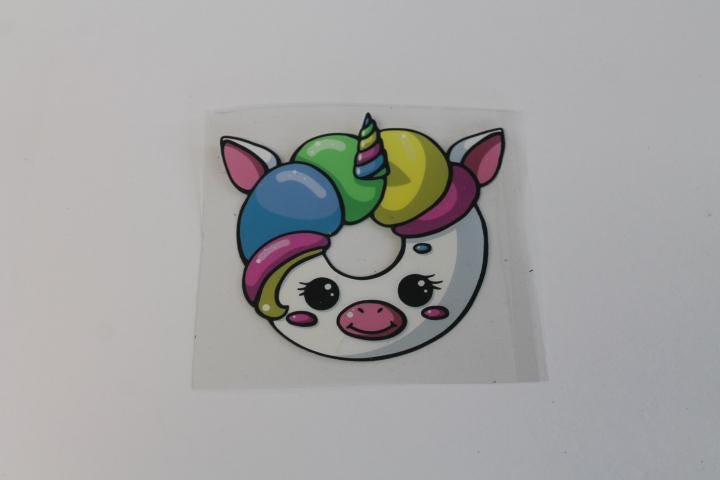 Donut Unicorn Animal Stickers Decals Waterproof Sheet Full Color Sticker Kids Bright Fun Pig Panda Chicken Window Deal Wall Sticker Thermos