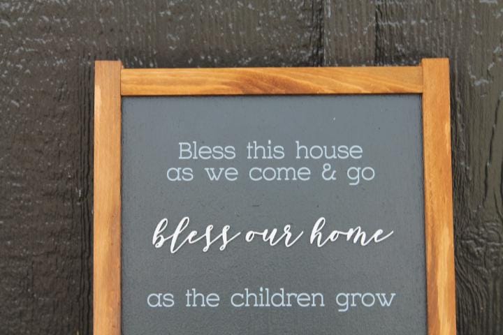 This House Friends Love Raised layered sign with printing Blessed Happy Home Decor Family Love Handmade Home Decor Rustic Giftable