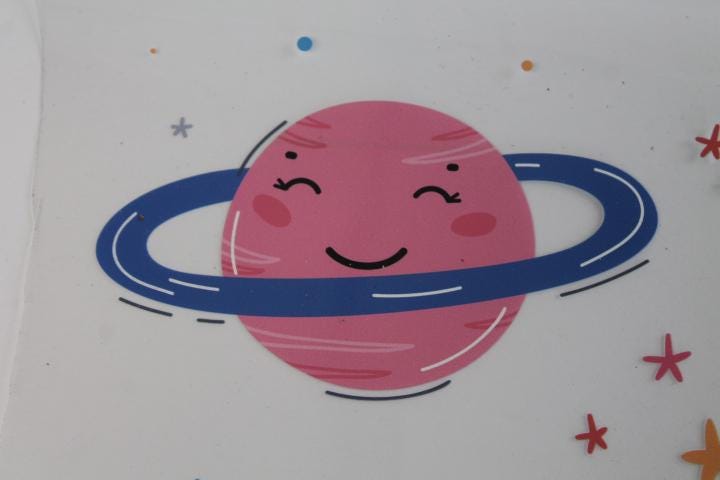 Solar System Planets Theme Decals Waterproof Sheet Full Color Sticker Kids Bright Fun Window Deal Wall Sticker Thermos Kawaii Faces