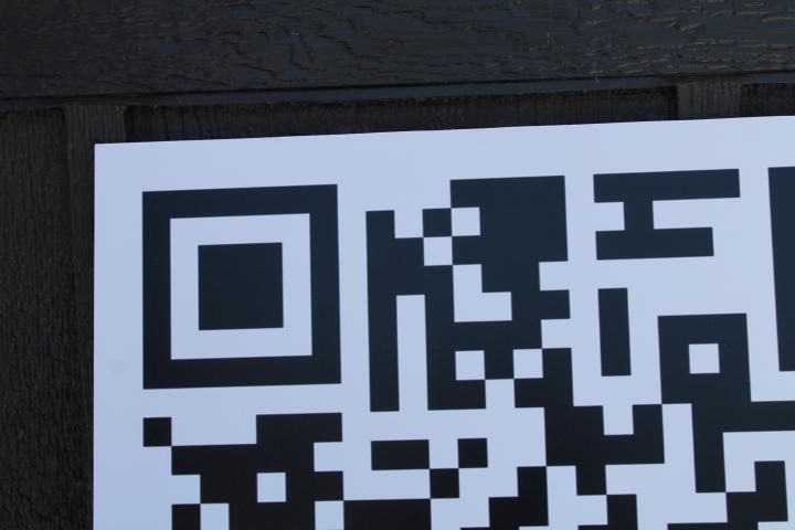 Custom QR Code Business Outdoor Square Weatherproof PVC Sign Smooth Sustainable Ready for your Logo Great for hanging or wall mounted