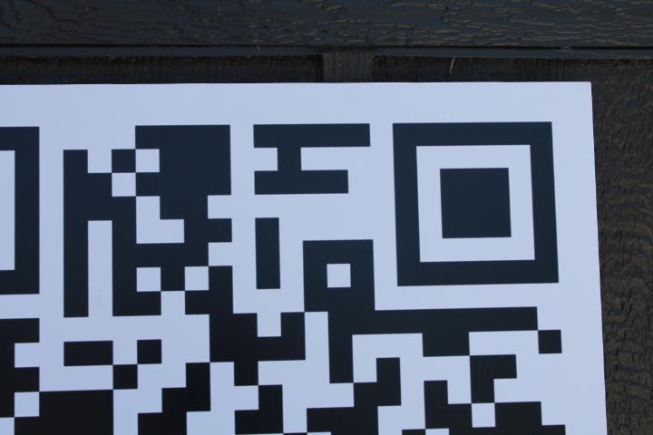 Custom QR Code Business Outdoor Square Weatherproof PVC Sign Smooth Sustainable Ready for your Logo Great for hanging or wall mounted