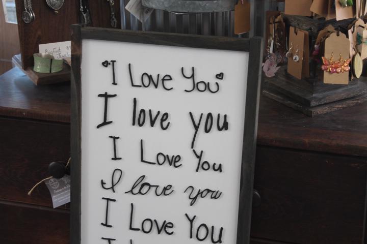 Custom Gift I love you Handwriting Sign Kids Parents Grandparents for her Gift for him Raised 3D Note Reminder Wedding Christmas for Mom