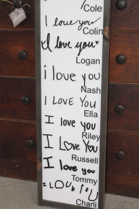 Custom Gift I love you Handwriting Sign Kids Parents Grandparents for her Gift for him Raised 3D Note Reminder Wedding Christmas for Mom