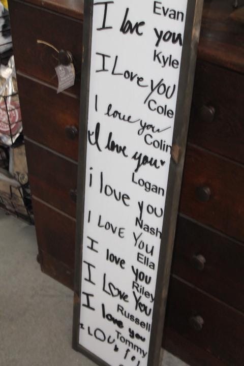 Custom Gift I love you Handwriting Sign Kids Parents Grandparents for her Gift for him Raised 3D Note Reminder Wedding Christmas for Mom