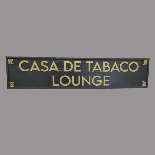 Custom Tobacco Lounge Embellishments Ranch Sign Over-sized Rustic Business Name Logo Wood Laser Cut Out 3D Extra Large Sign Black and Gold