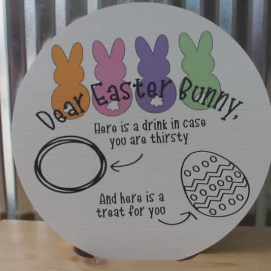 Spring Easter Bunny Treat Tray Giftable Kids Pastel Sustainable Plate Egg Hunt Host Cute Textured  PVC Weatherproof Ultraviolet Ink