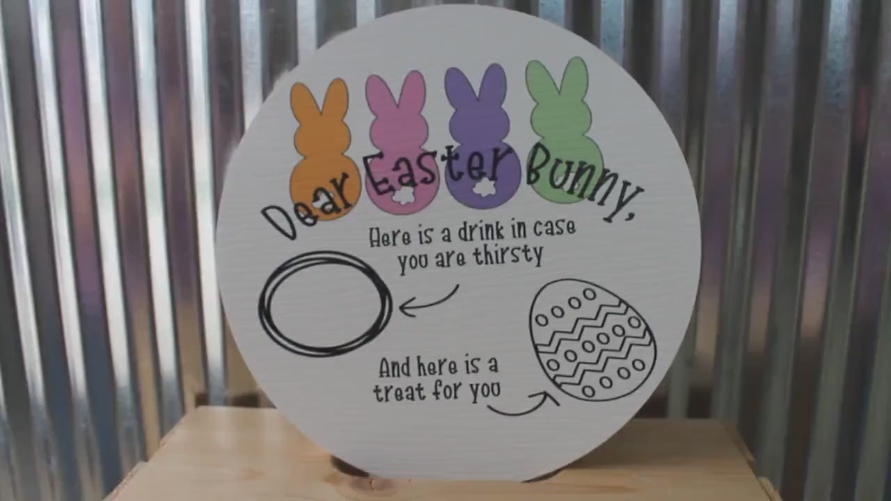 Spring Easter Bunny Treat Tray Giftable Kids Pastel Sustainable Plate Egg Hunt Host Cute Textured  PVC Weatherproof Ultraviolet Ink