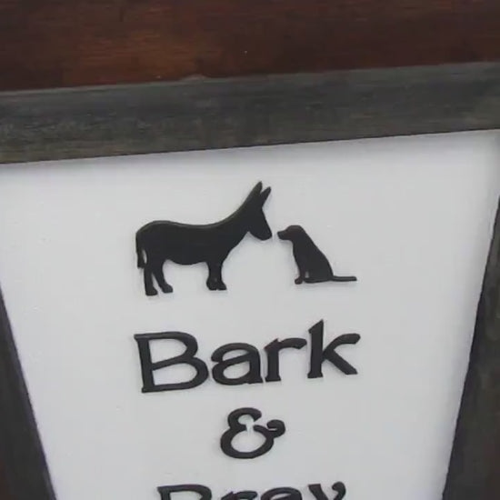 Custom Wood Sign Farm sign Commerical Signage Bark Bray Animal Sanctuary Wooden Handmade Laser Cut Personalized Decor Horse Livestock