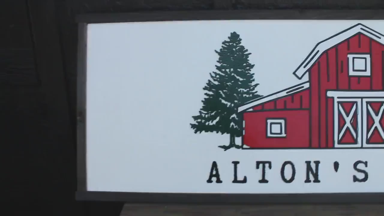 Custom Logo Sign Barn Acres Commerical Business Driveway sign 3D Red Personalized layered sign Hanging