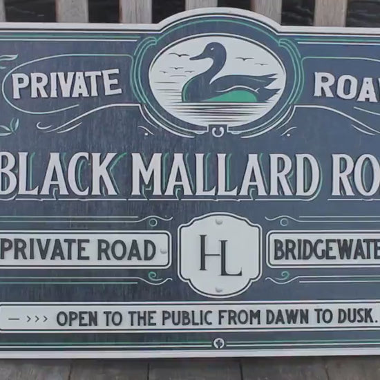 Address Road Sign Mallard Lake River Farm Printed Color 3D Raised Woodland Duck Bird Poultry Hobby Farm Large Custom Wood 3D Large Hunting