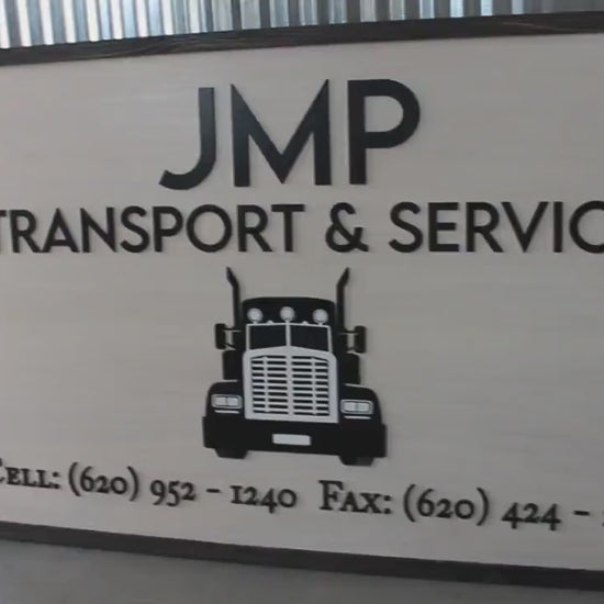 Custom Transport Service Semi Truck Business Sign Rectangle 3D Large Custom  Company Indoor Outdoor Small Business Logo Laser Cut Wood Sign