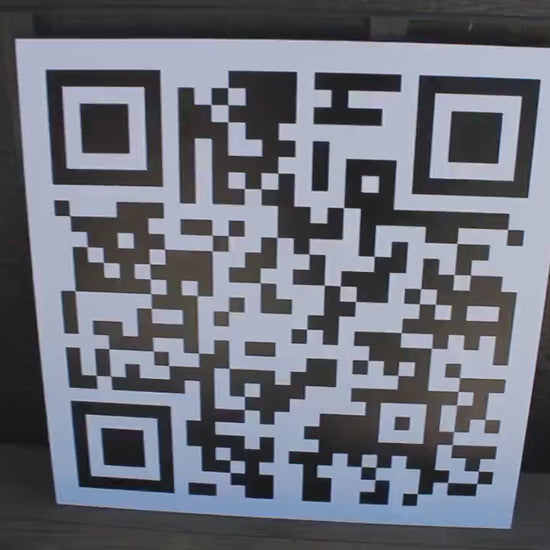 Custom QR Code Business Outdoor Square Weatherproof PVC Sign Smooth Sustainable  Ready for your Logo Great for hanging or wall mounted