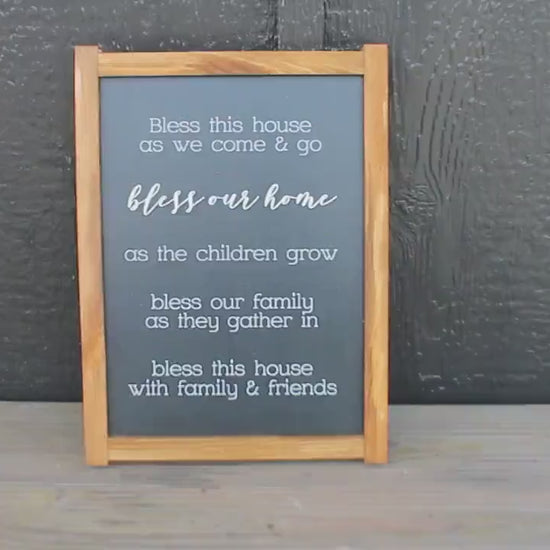 This House Friends Love Raised layered sign with printing Blessed Happy Home Decor Family Love Handmade Home Decor Rustic Giftable