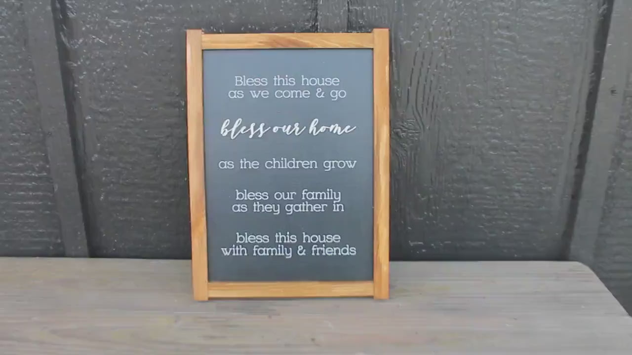 This House Friends Love Raised layered sign with printing Blessed Happy Home Decor Family Love Handmade Home Decor Rustic Giftable