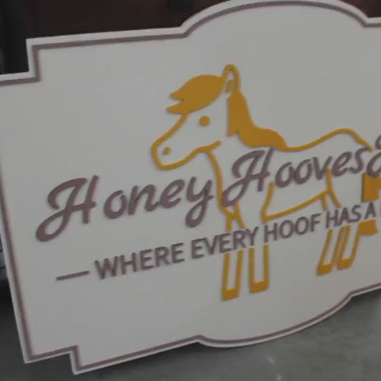 Farm Homestead Commerical Signage Horse Barn Handmade Sign Business Signage Contour 3D Custom Indoor Outdoor Small Business Laser Cut Wood