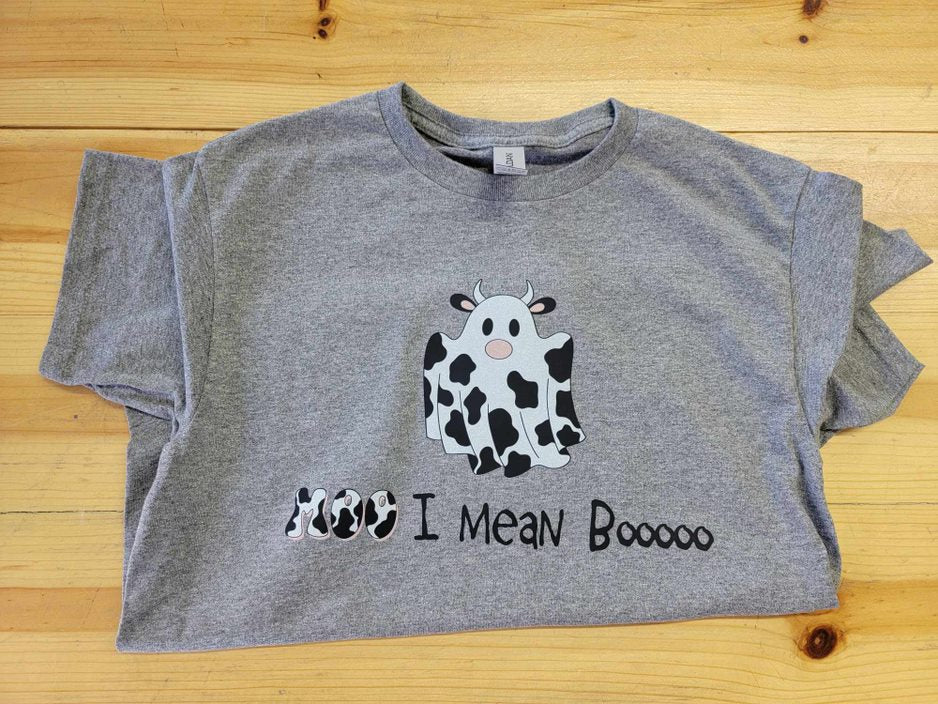 Moo I Mean Boo Cow Ghost Shirt