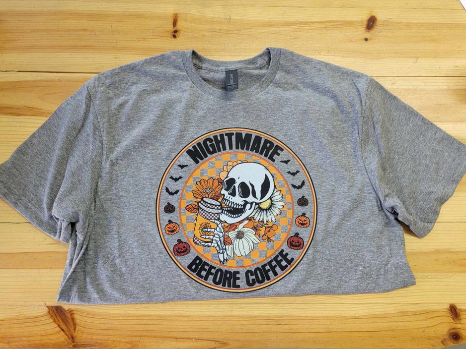 Nightmare Before Coffee Skull Shirt