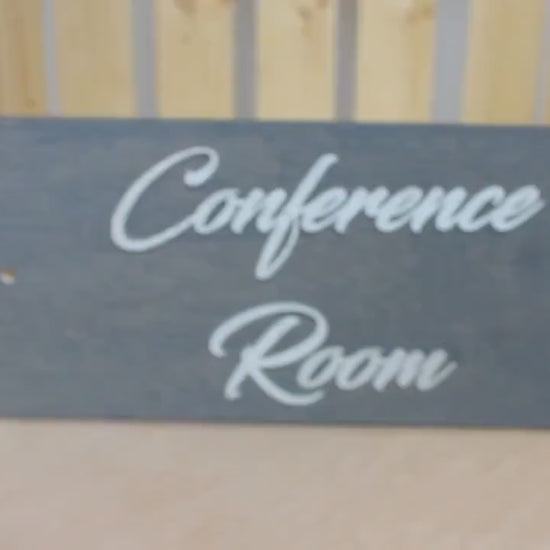 Conference Room Business Sign Unframed Commerical Signage 3D Raised Letters Company Personalized Wooden Sign Customizable Matching Direction