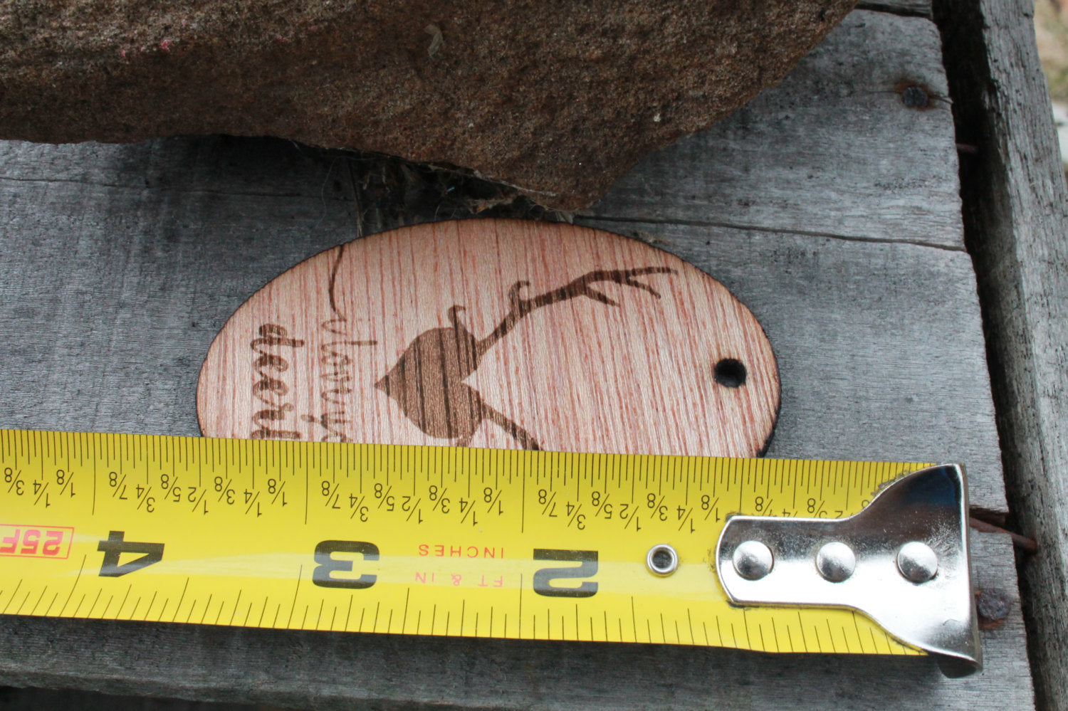Wooden 3 1/2 ' Measuring Tape with Key Chain